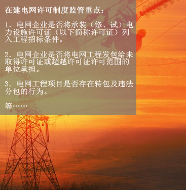 八、在建電網(wǎng)工程項(xiàng)目許可制度執(zhí)行情況