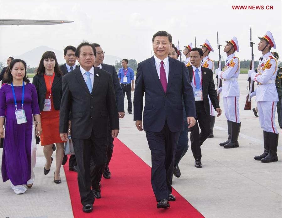 VIETNAM-DA NANG-CHINA-XI JINPING-ARRIVAL