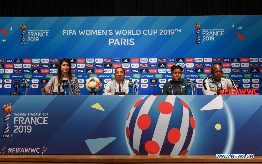 (SP)FRANCE-PARIS-2019 FIFA WOMEN'S WORLD CUP-GROUP B-SOUTH AFRICA-OFFICIAL PRESS CONFERENCE