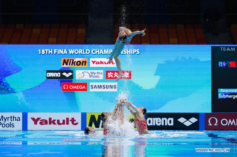 (SP)SOUTH KOREA-GWANGJU-FINA WORLD CHAMPIONSHIPS-ARTISTIC SWIMMING-TEAM TECHNICAL PRELIMINARY
