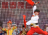 1月31日，演員在晚會上表演