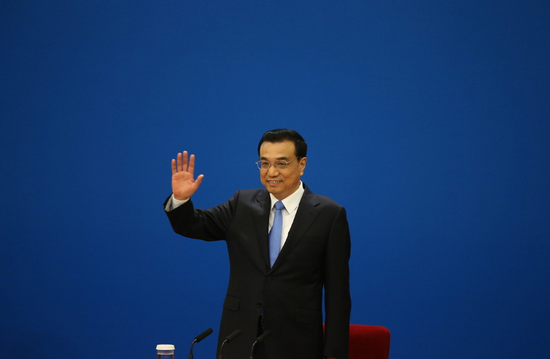 3月15日，國(guó)務(wù)院總理李克強(qiáng)在北京人民大會(huì)堂與中外記者見面，并回答記者提問。新華社記者 陳建力 攝