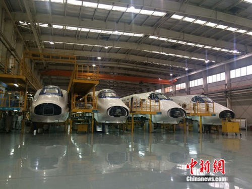 中車青島四方機車車輛股份有限公司廠房。中新網(wǎng) 邱宇 攝