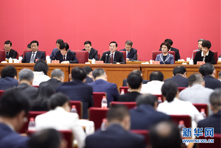 9月20日，中國電視藝術(shù)家協(xié)會第六次全國代表大會在北京召開。中共中央政治局委員、中央書記處書記、中宣部部長劉奇葆出席開幕式并講話。新華社記者 燕雁 攝