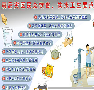 震后災(zāi)區(qū)民眾飲食、飲水衛(wèi)生要點