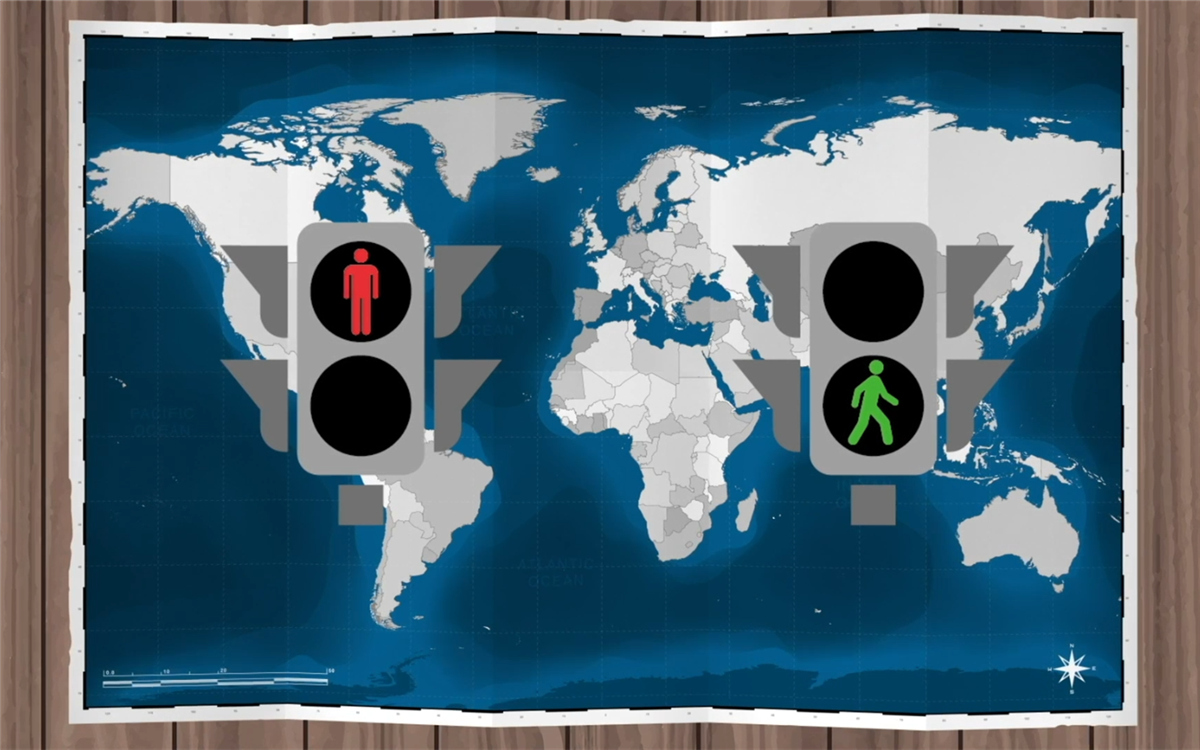 聯(lián)合國(guó)確定了紅燈停、綠燈行的規(guī)則