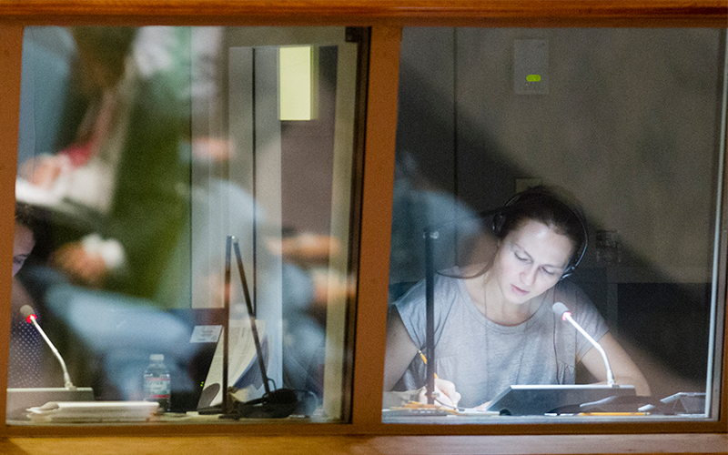 聯(lián)合國翻現場工作照