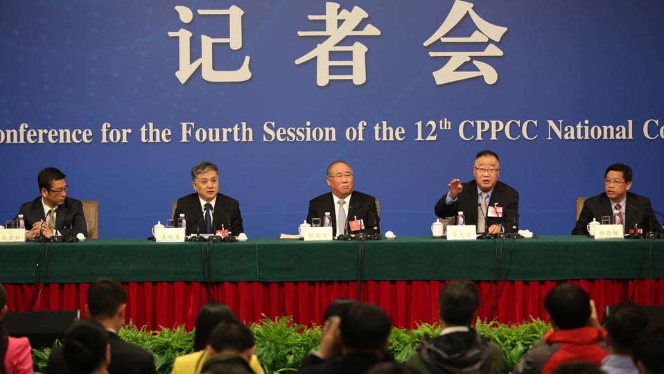 解振華、秦大河、吳曉青、胡存智、白巖松答記者問