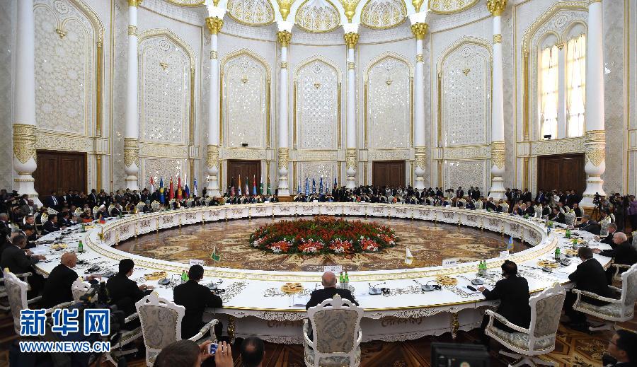 9月12日，上海合作組織成員國元首理事會第十四次會議在塔吉克斯坦首都杜尚別舉行。國家主席習(xí)近平出席會議并發(fā)表重要講話。新華社記者馬占成攝 