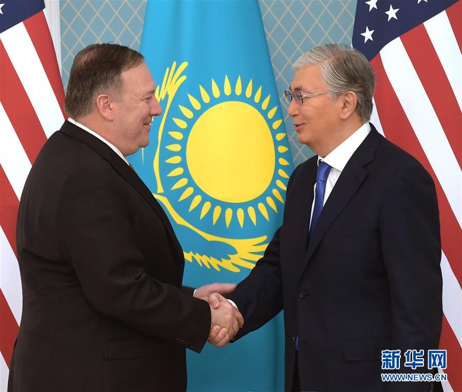 (國際)(1)蓬佩奧訪哈介紹美國中亞地區(qū)新戰(zhàn)略