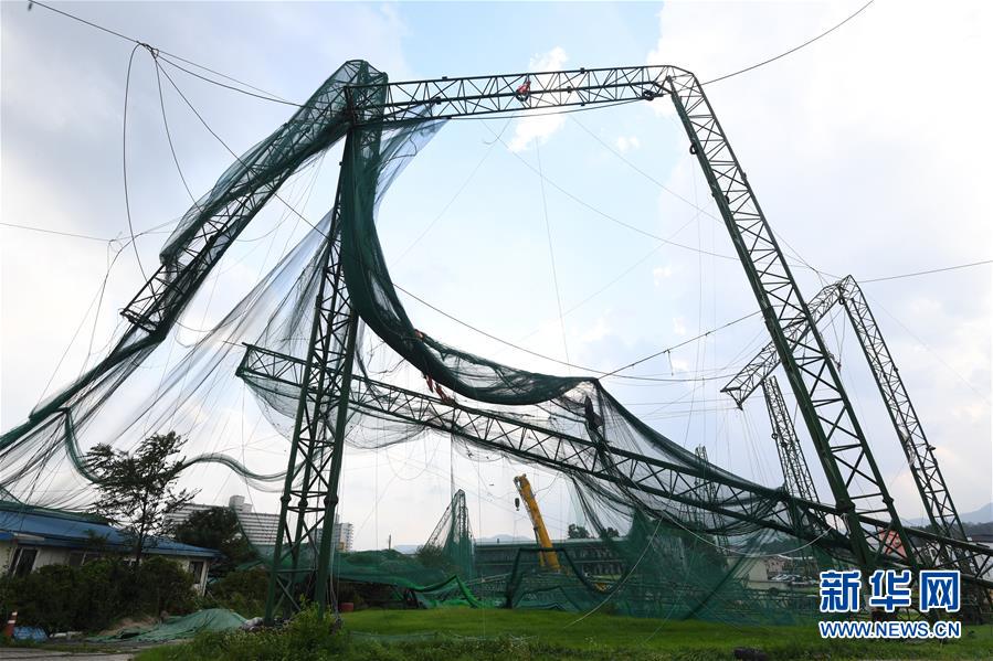 (國(guó)際)(6)超強(qiáng)臺(tái)風(fēng)“美莎克”過境韓國(guó)致1死1傷