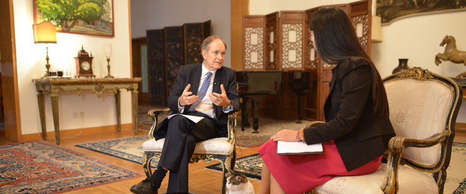 意大利駐華大使：期待中意合作更深入、更全面