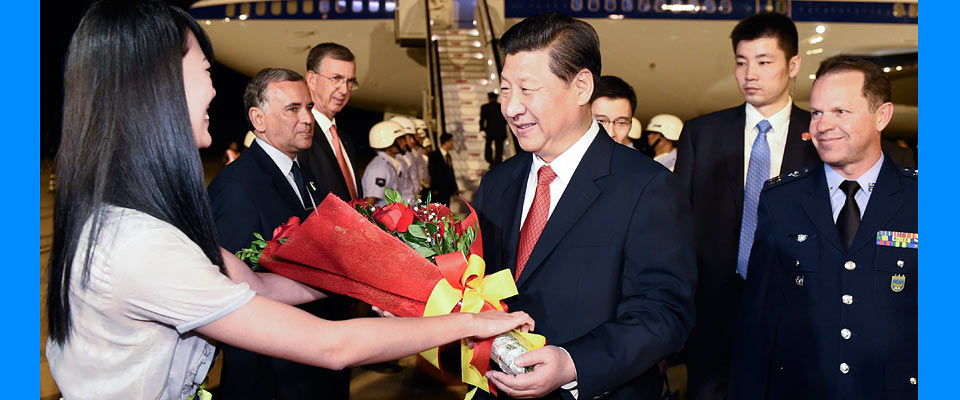 習近平抵達巴西利亞開始對巴西進行國事訪問并出席中拉領(lǐng)導人會晤