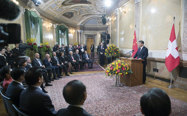 習近平同瑞士聯(lián)邦主席洛伊特哈德舉行會談